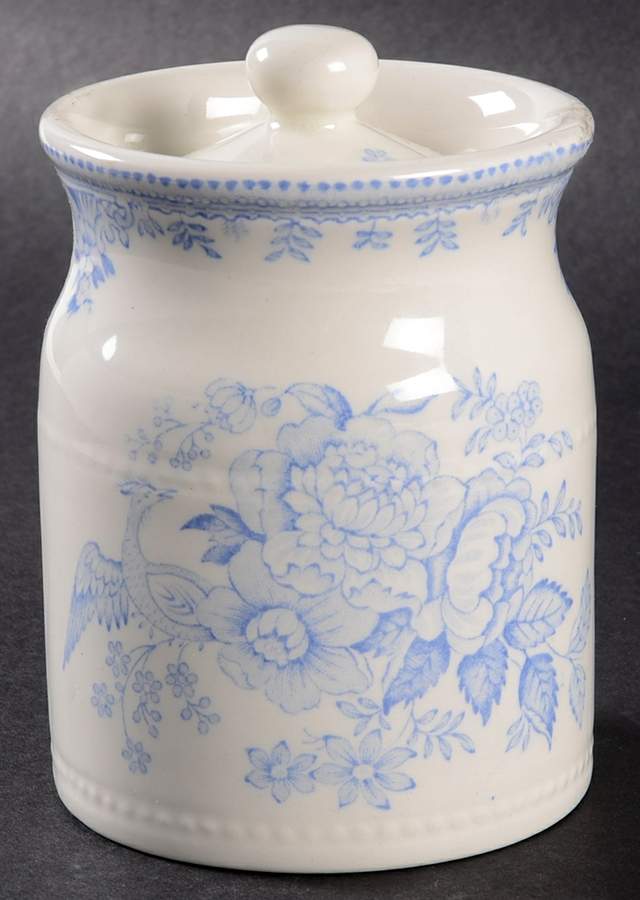 Asiatic Pheasants Blue 4" Storage Jar & Lid by Burgess & Leigh-1