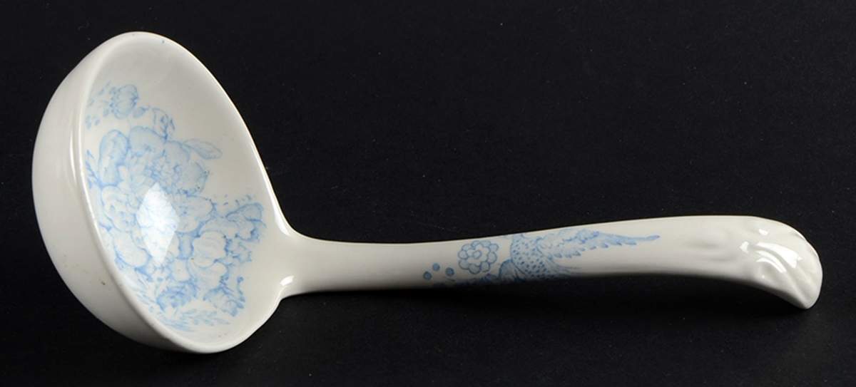 Asiatic Pheasants Blue Solid Piece Sauce Ladle by Burgess & Leigh-1