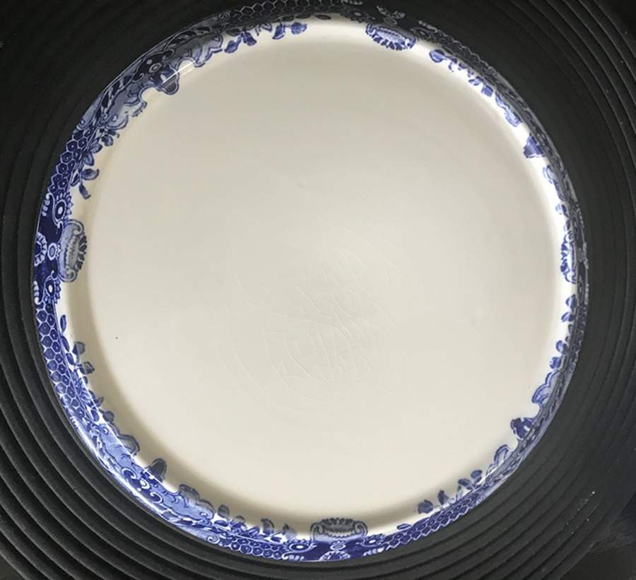 Blue Willow (Gold Trim) Round Cheese Dish No Lid by Burgess & Leigh-1