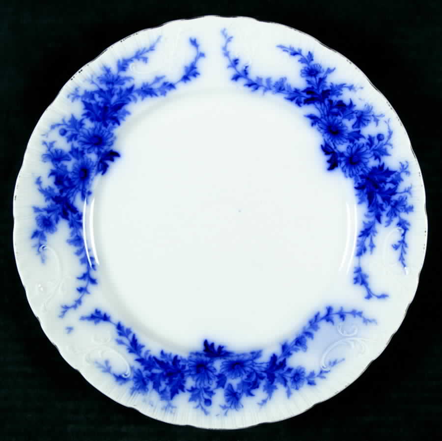 Daisy (Flow Blue) Dinner Plate by Burgess & Leigh-1
