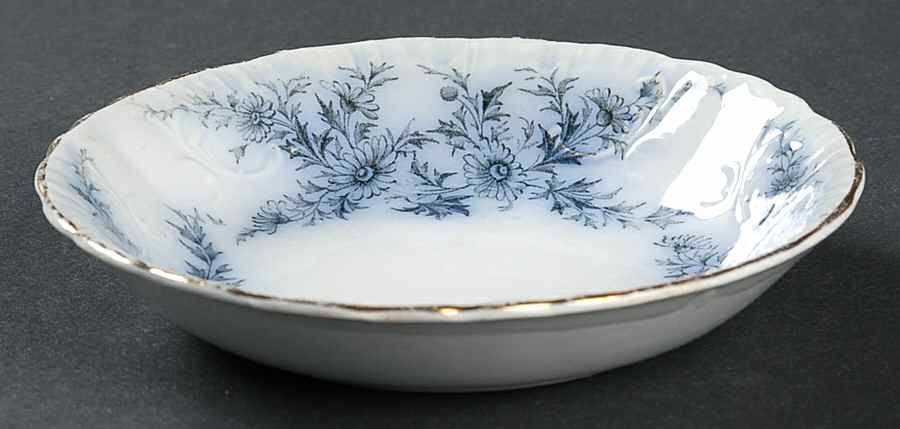 Daisy (Flow Blue) Fruit/Dessert (Sauce) Bowl by Burgess & Leigh-1
