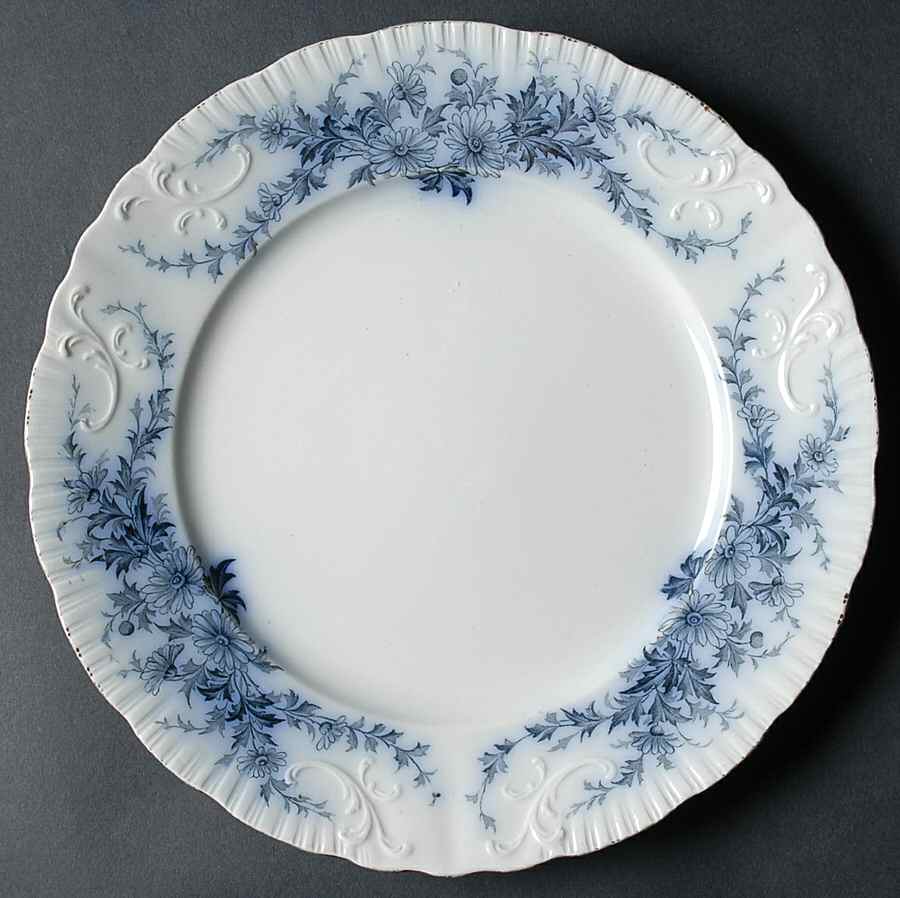 Daisy (Flow Blue) Luncheon Plate by Burgess & Leigh-1