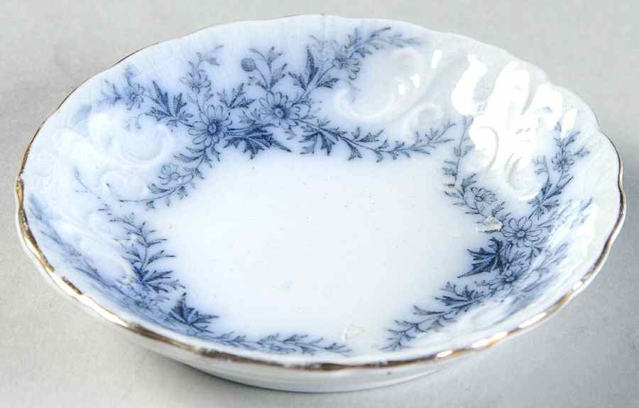 Daisy (Flow Blue) Butter Pat by Burgess & Leigh-1