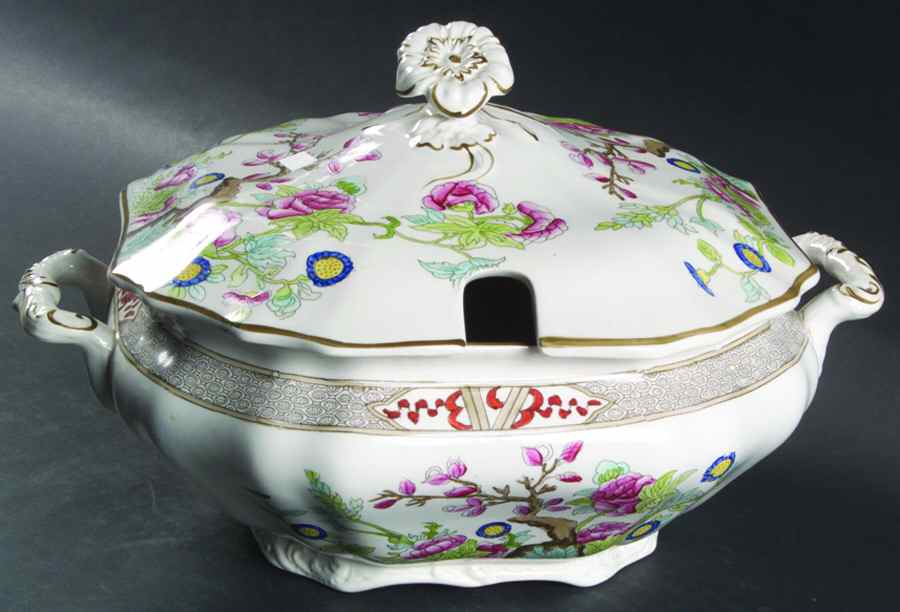 Indian Tree (Scalloped) Tureen &  Lid by Burgess & Leigh-1