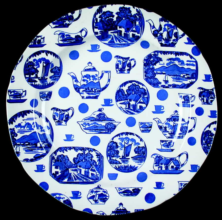 Pictorial Britain Dinner Plate by Burgess & Leigh-1