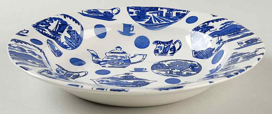 Pictorial Britain Rim Soup Bowl by Burgess & Leigh-1