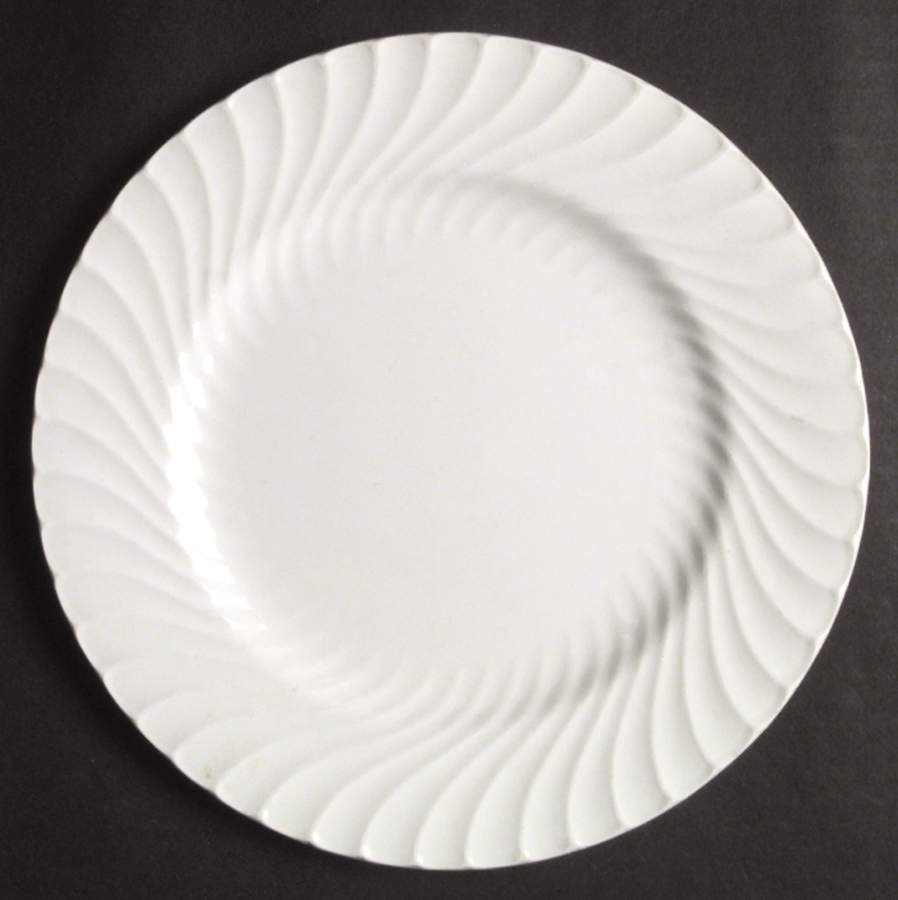 Queen's White Dinner Plate by Burgess & Leigh-1