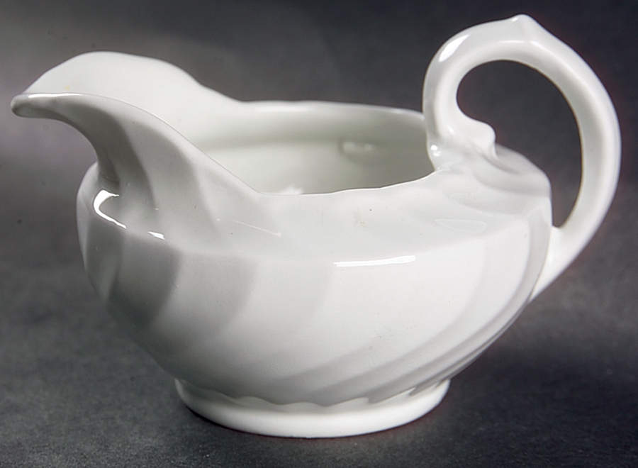 Queen's White Mini Creamer by Burgess & Leigh-1