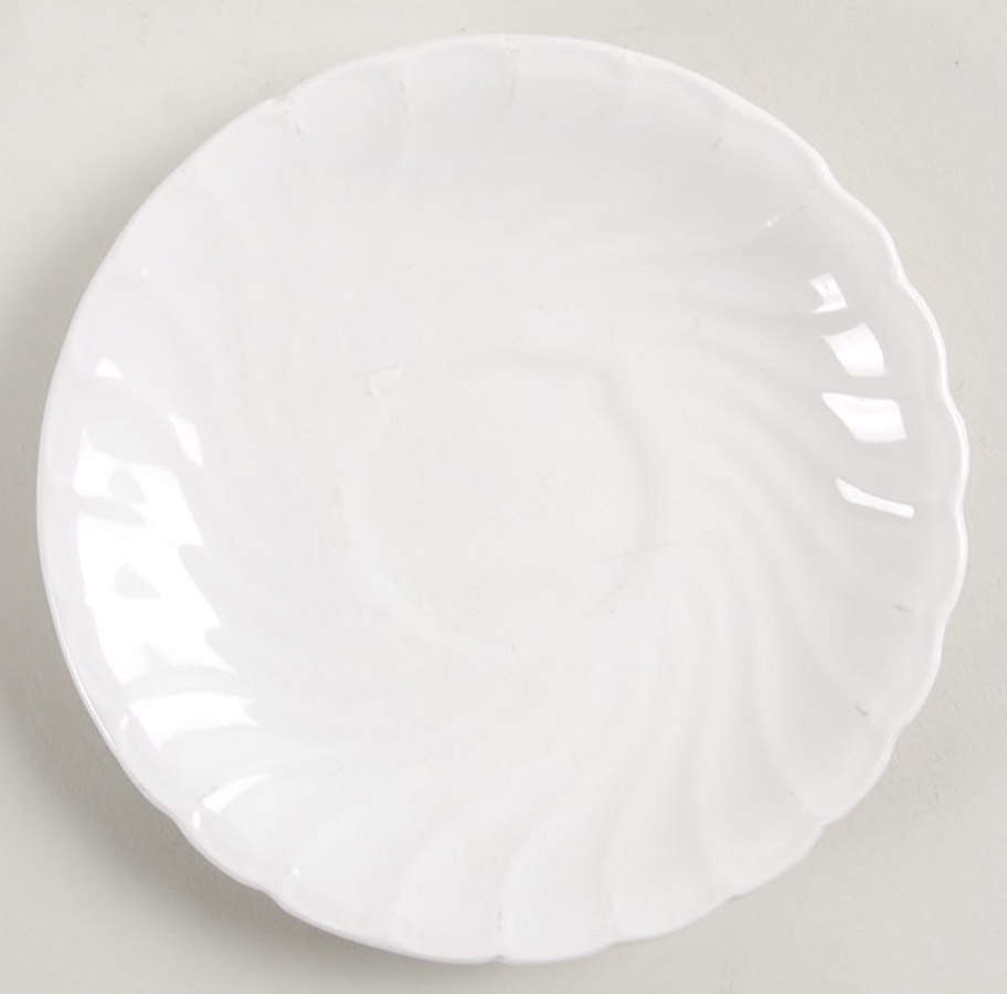 Queen's White Saucer for Demitasse Cup by Burgess & Leigh-1