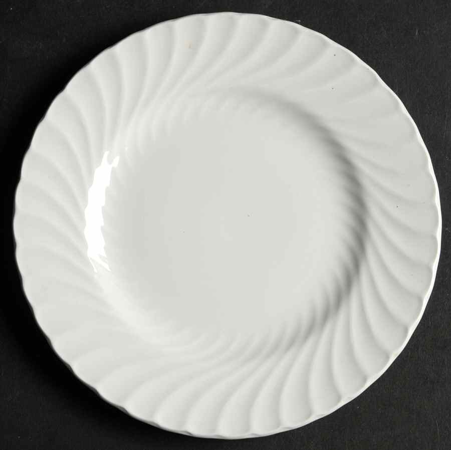 Queen's White Bread & Butter Plate by Burgess & Leigh-1