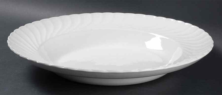 Queen's White 13" Pasta Serving Bowl by Burgess & Leigh-1