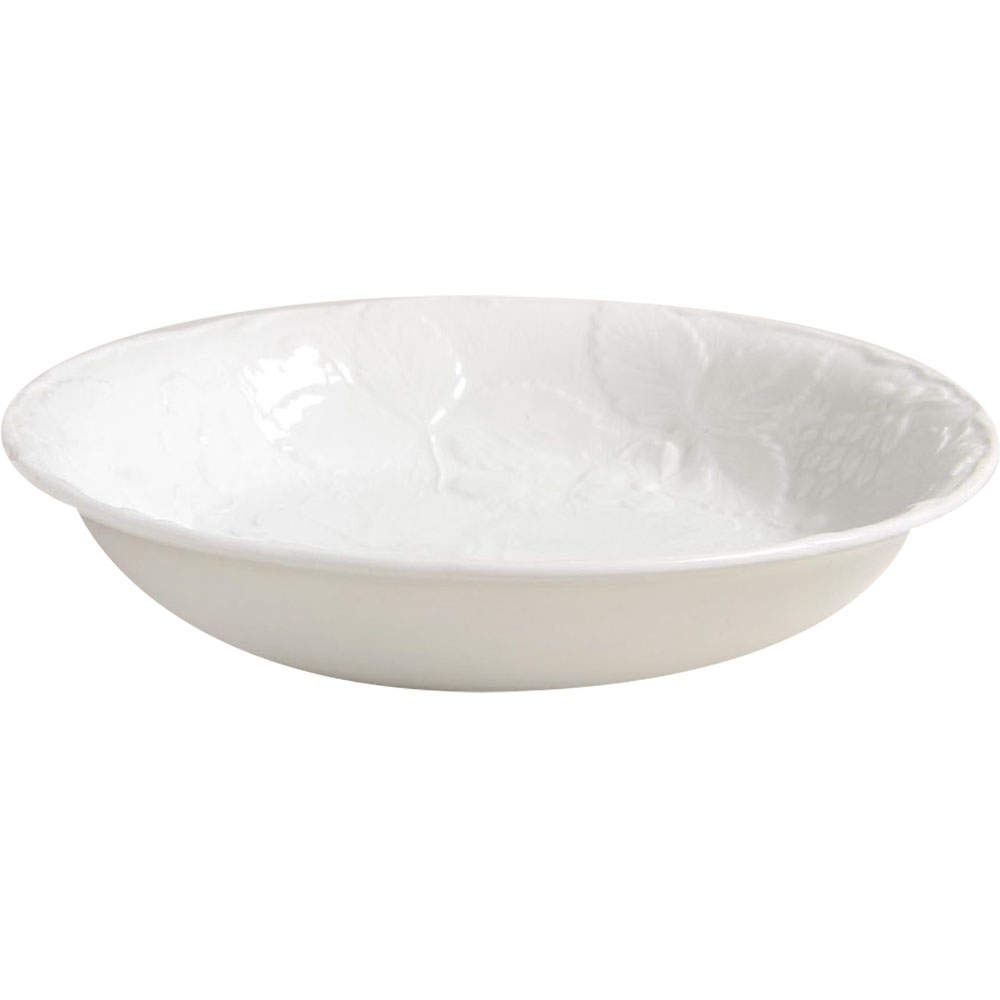 Strawberry and Grape Leaf White (Davenport) Coupe Soup Bowl by Burgess & Leigh-1