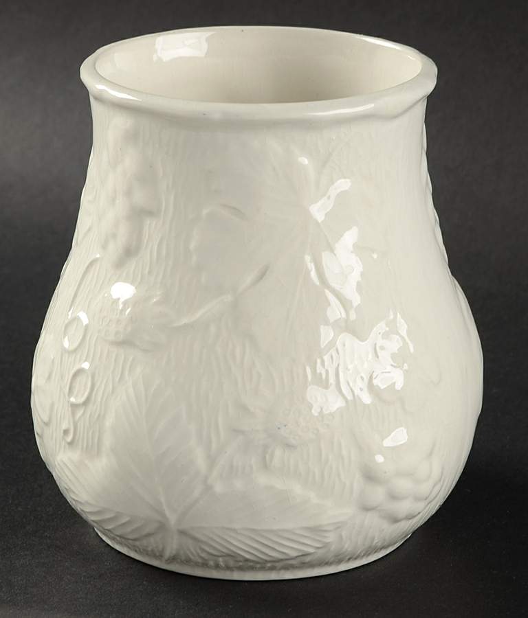 Strawberry and Grape Leaf White (Davenport) 4" Vase by Burgess & Leigh-1