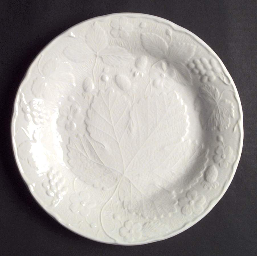 Strawberry and Grape Leaf White (Davenport) Large Dinner Plate by Burgess & Leigh-1
