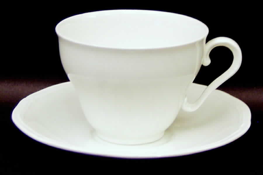Terrace White Flat Cup & Saucer Set by Burgess & Leigh-1