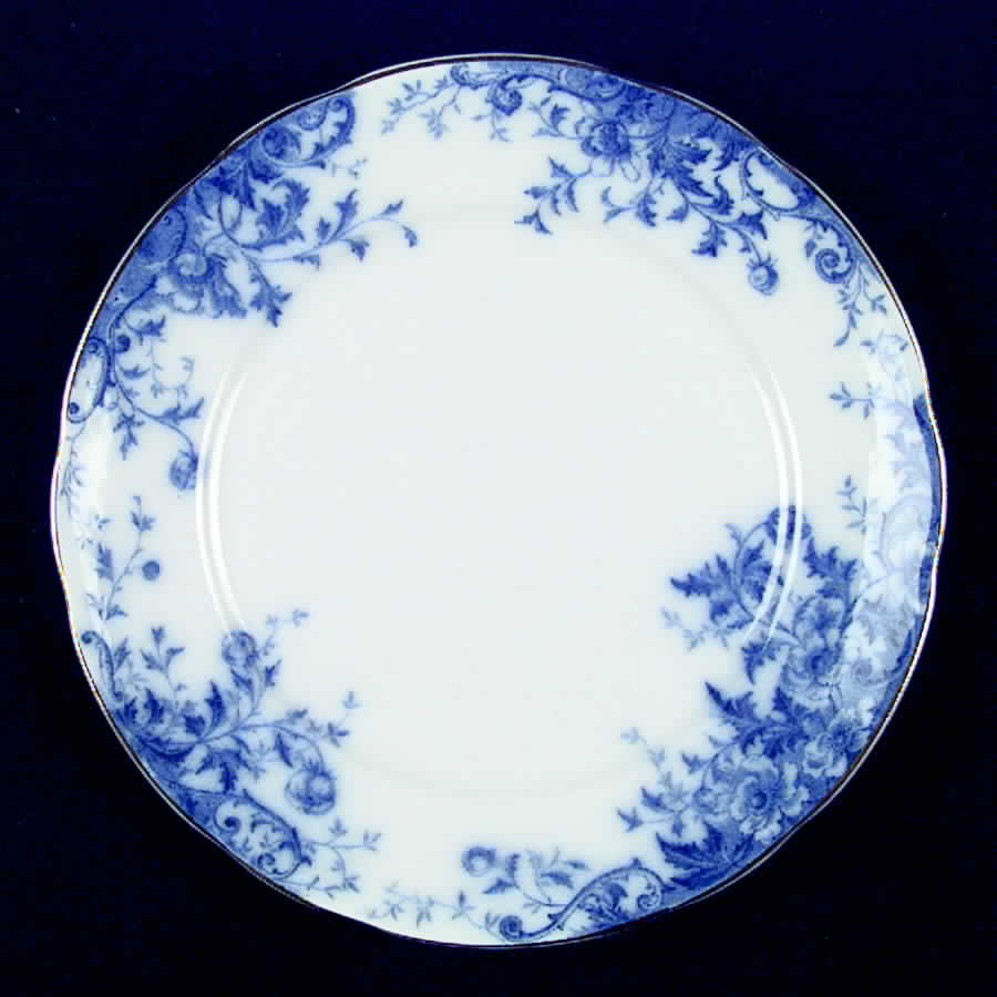 Windflower (Flow Blue) Dinner Plate by Burgess & Leigh-1