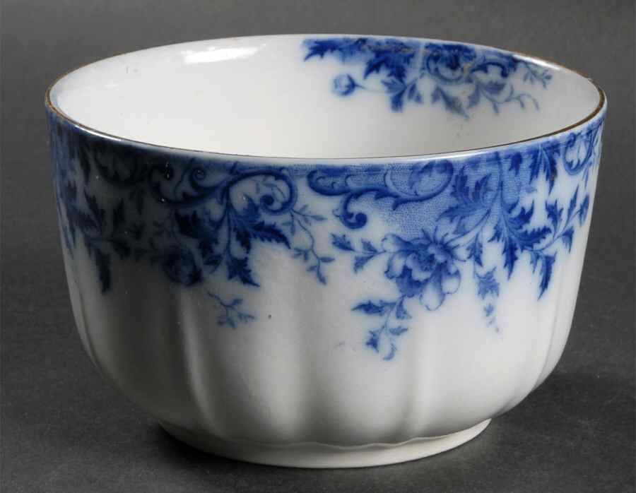 Windflower (Flow Blue) Cranberry Bowl by Burgess & Leigh-1