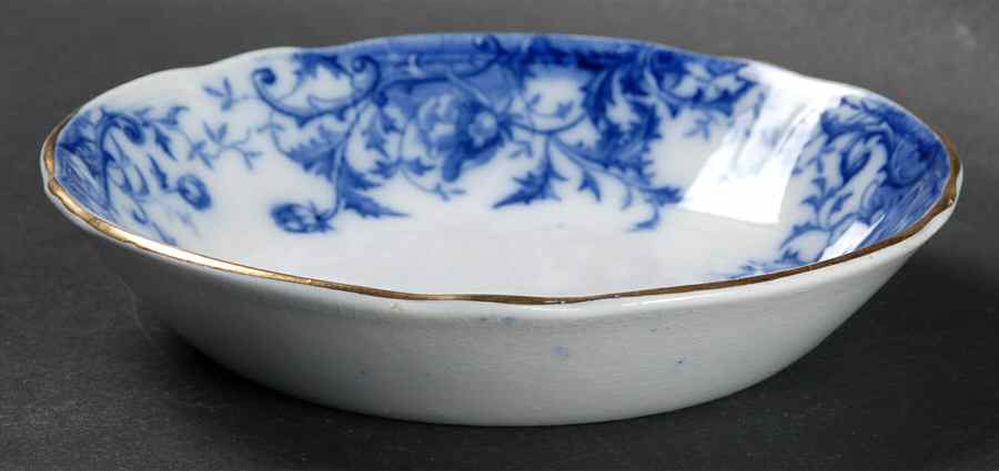 Windflower (Flow Blue) Fruit/Dessert (Sauce) Bowl by Burgess & Leigh-1