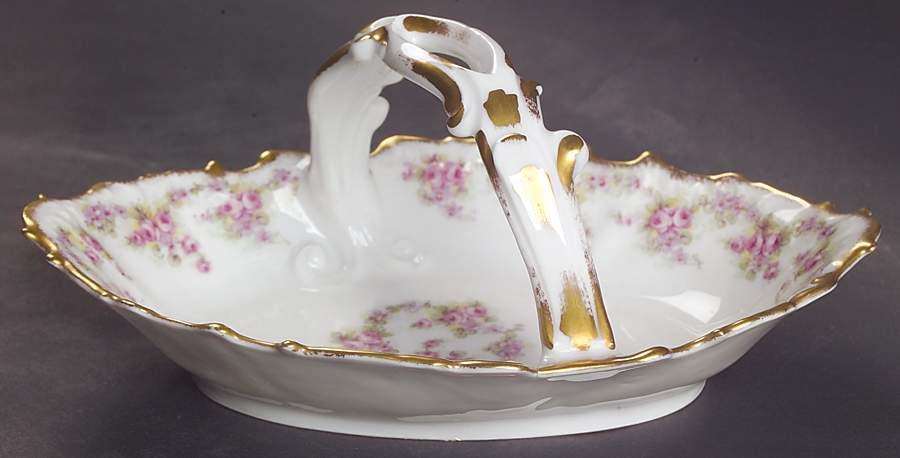Bridal Wreath 7" Oval Handled Bowl by Bawo & Dotter-1