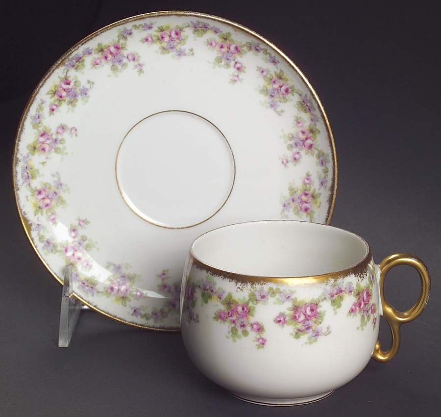 Bridal Wreath Flat Cup & Saucer Set by Bawo & Dotter-1
