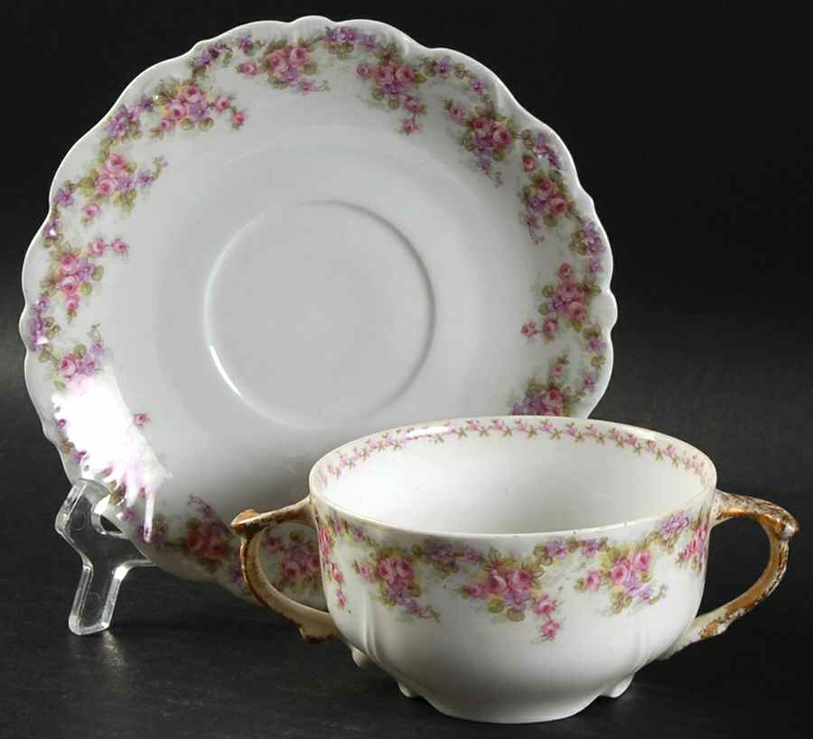 BWD1 Flat Bouillon Cup & Saucer by Bawo & Dotter-1