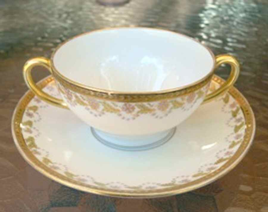 BWD129 Footed Cream Soup Bowl & Saucer Set by Bawo & Dotter-1