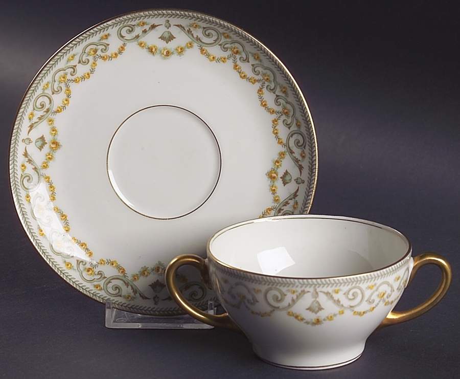 BWD13 Flat Bouillon Cup & Saucer by Bawo & Dotter-1