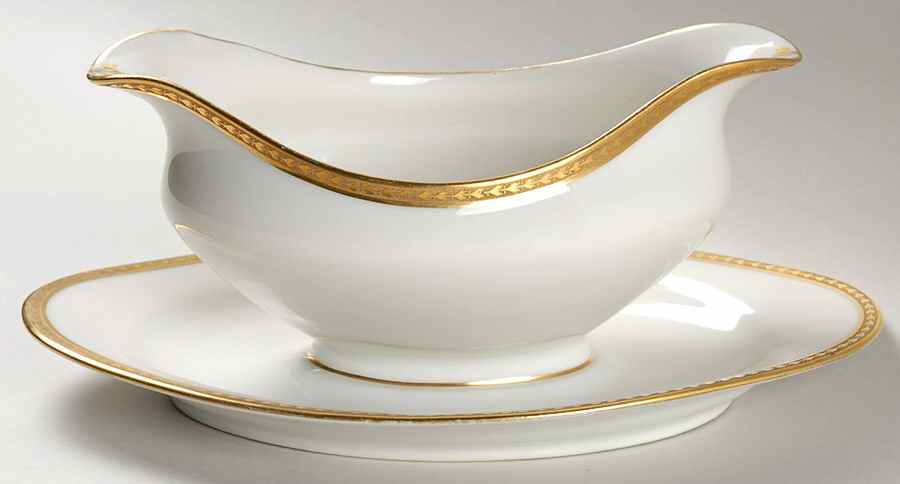 BWD25 Gravy Boat with Attached Underplate by Bawo & Dotter-1