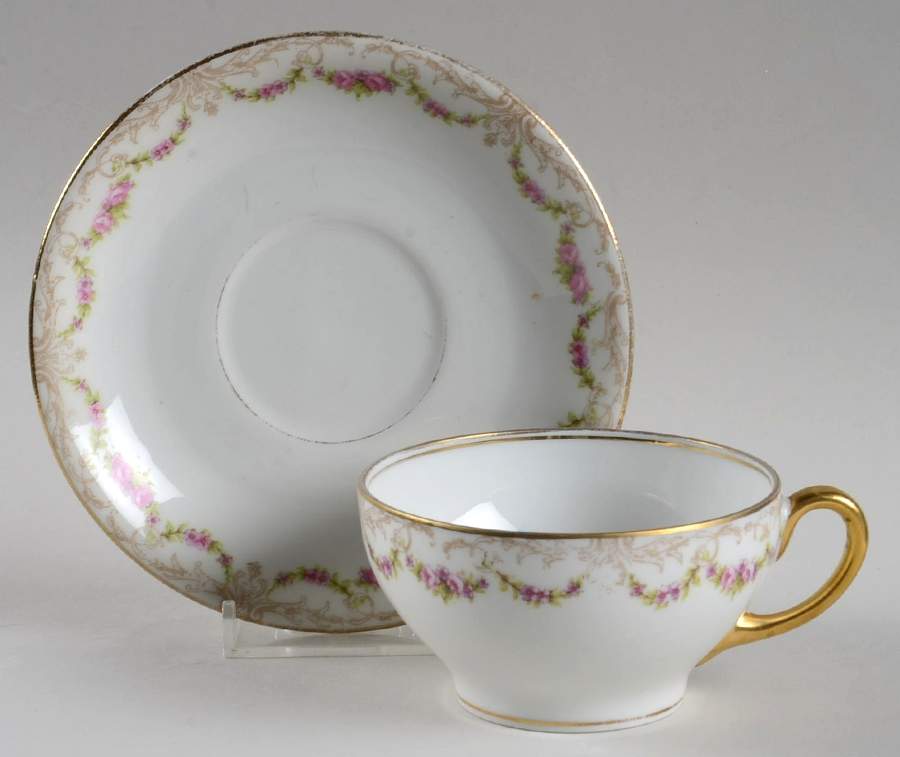 BWD45 Footed Cup & Saucer Set by Bawo & Dotter-1