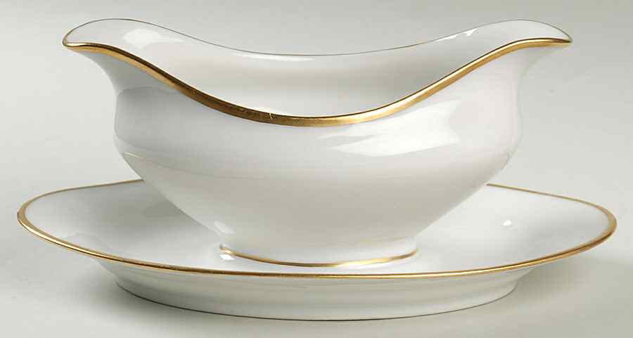 BWD49 Gravy Boat with Attached Underplate by Bawo & Dotter-1