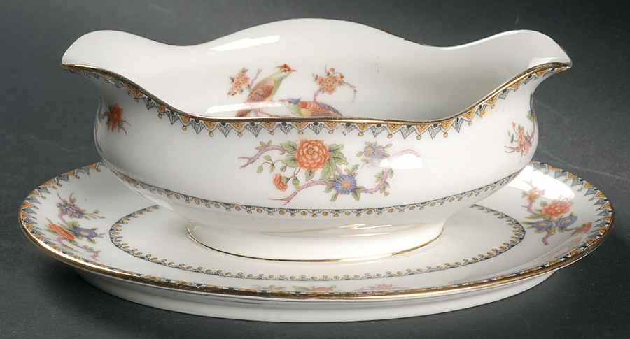 BWD5 Gravy Boat with Attached Underplate by Bawo & Dotter-1