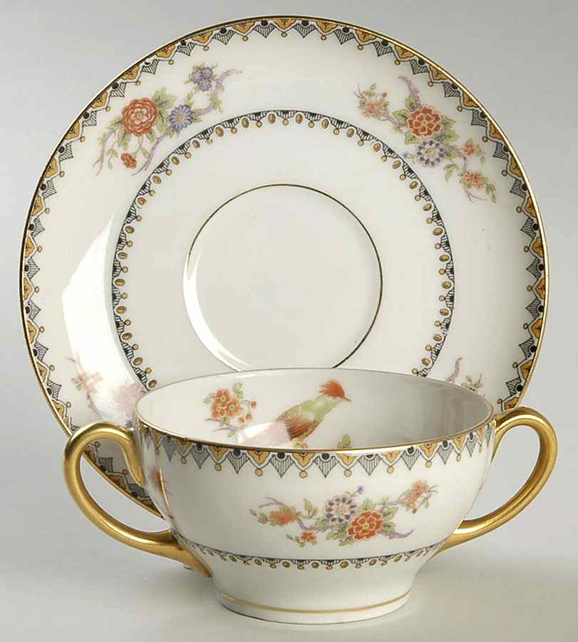 BWD5 Flat Bouillon Cup & Saucer by Bawo & Dotter-1
