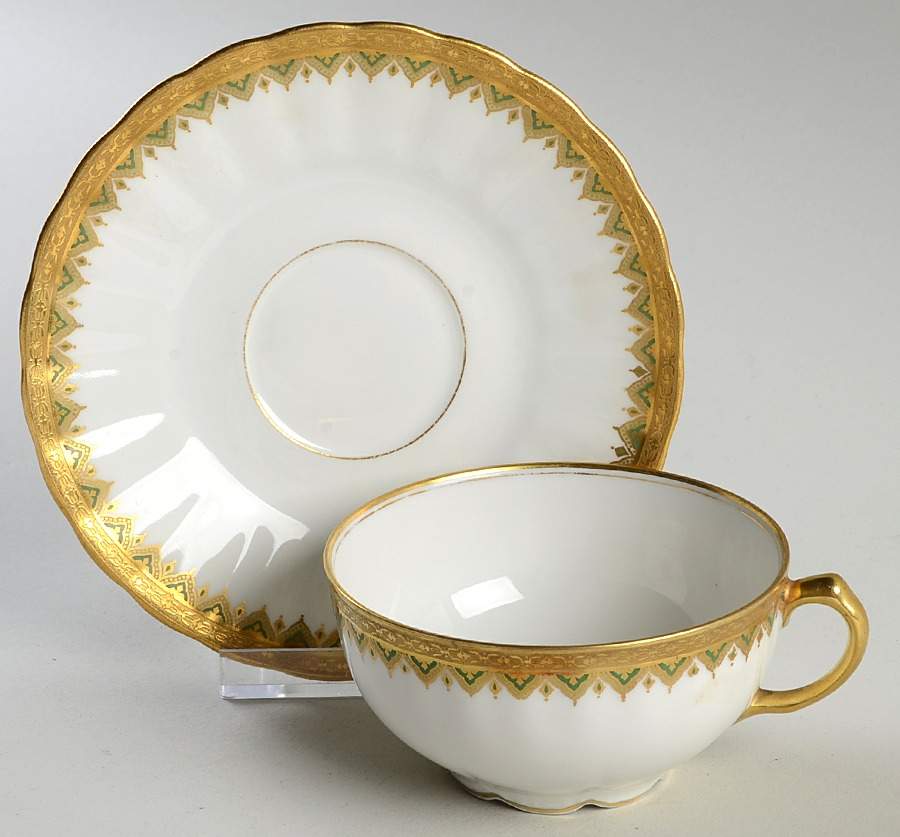 BWD74 Footed Cup & Saucer Set by Bawo & Dotter-1