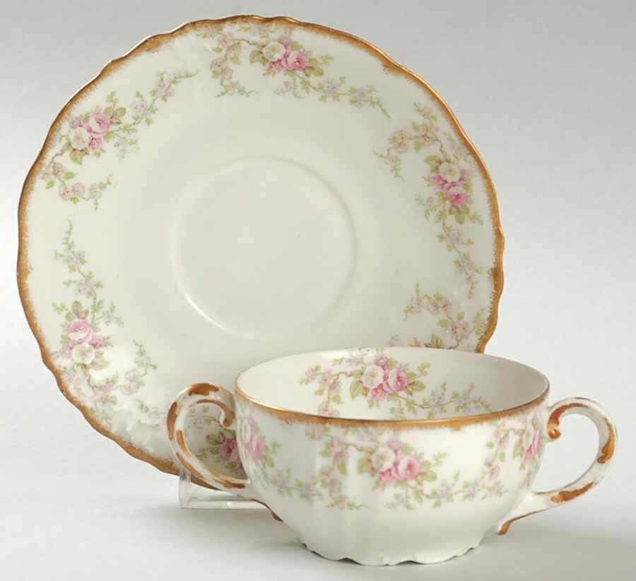 BWD94 Flat Bouillon Cup & Saucer by Bawo & Dotter-1