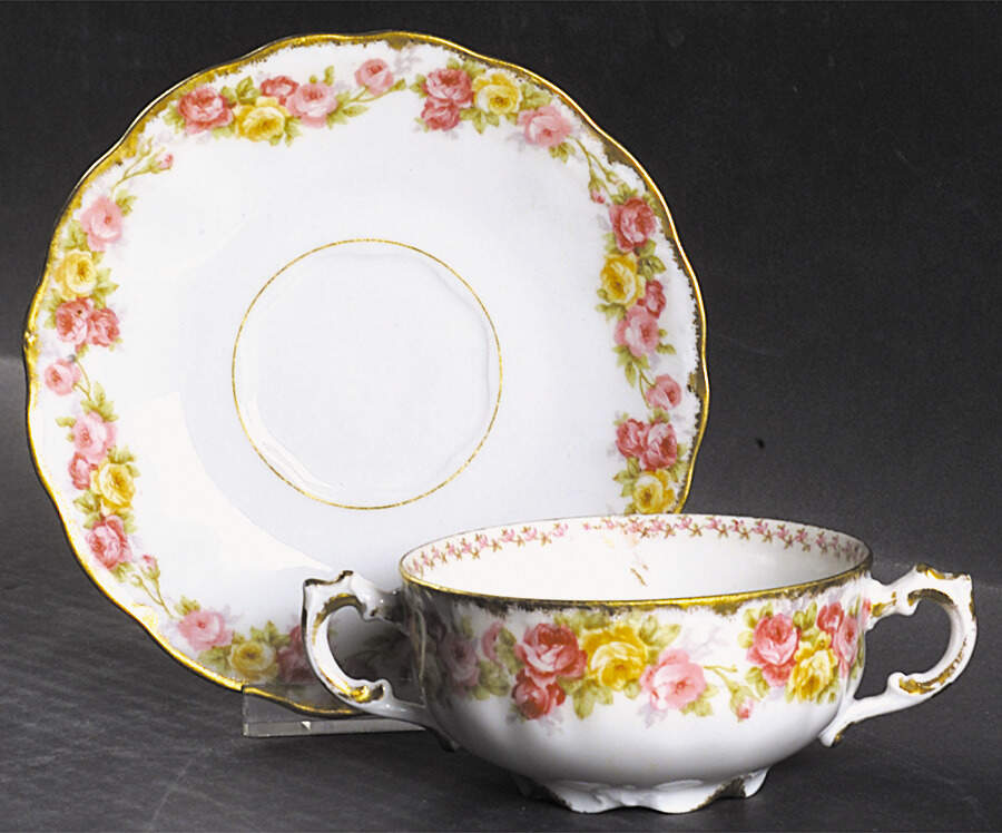 BWD96 Footed Cream Soup Bowl & Saucer Set by Bawo & Dotter-1
