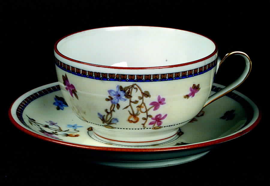 Vincennes Flat Cup & Saucer Set by Bawo & Dotter-1