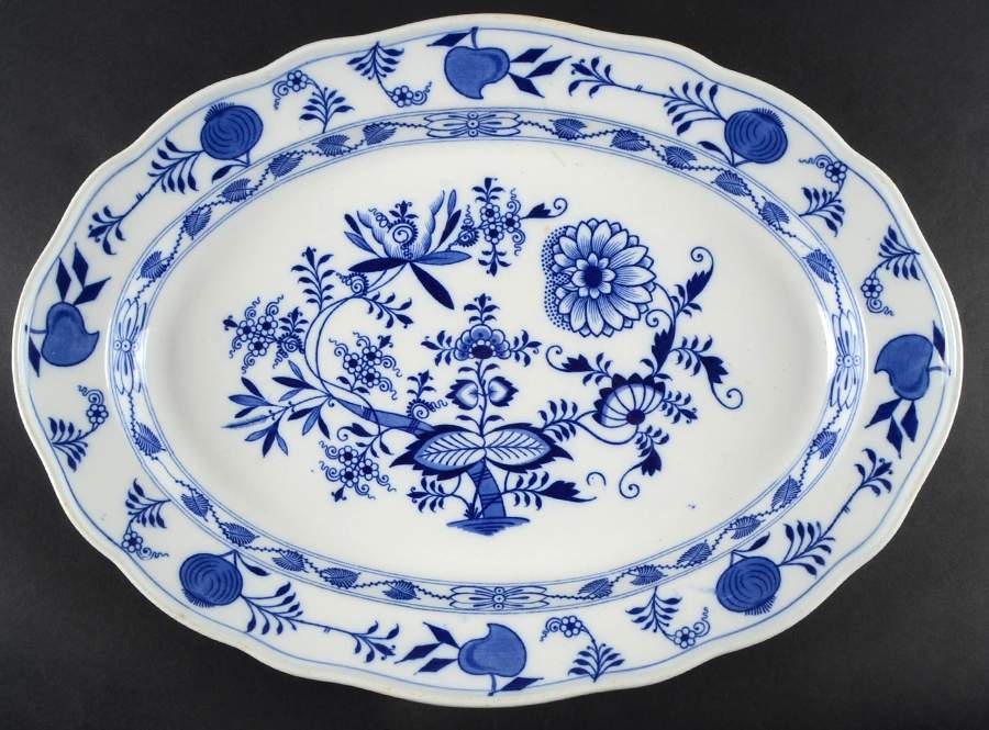 Meissen (Scalloped) 18" Oval Serving Platter by Brown, Westhead & Moore-1