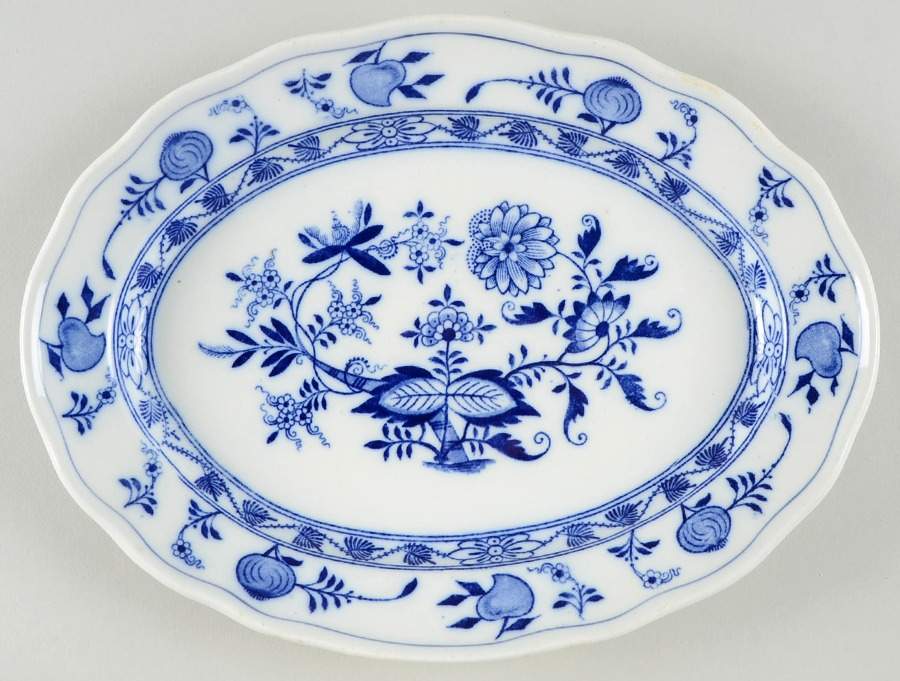 Meissen (Scalloped) 12" Oval Serving Platter by Brown, Westhead & Moore-1