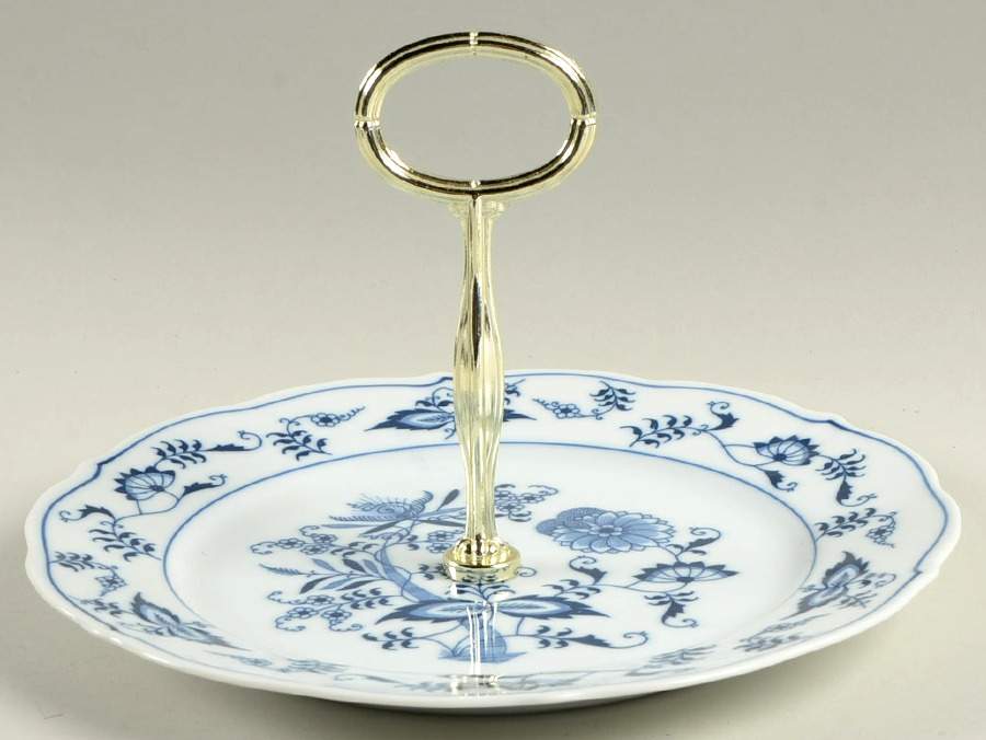 Blue Danube Round Serving Plate with Handle (SP) by Blue Danube (Japan)-1