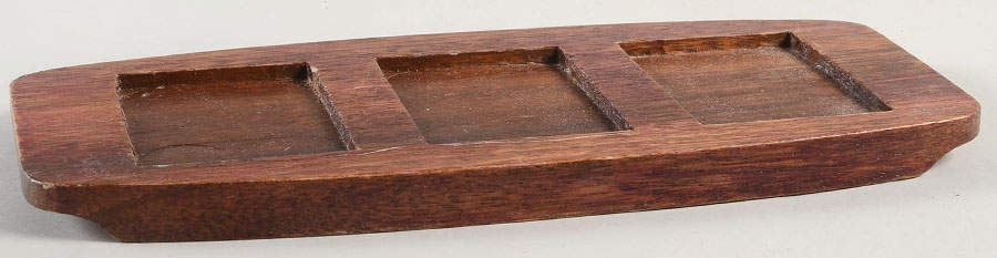 Blue Danube Rectangular Wood Tray for 3 Relishes by Blue Danube (Japan)-1