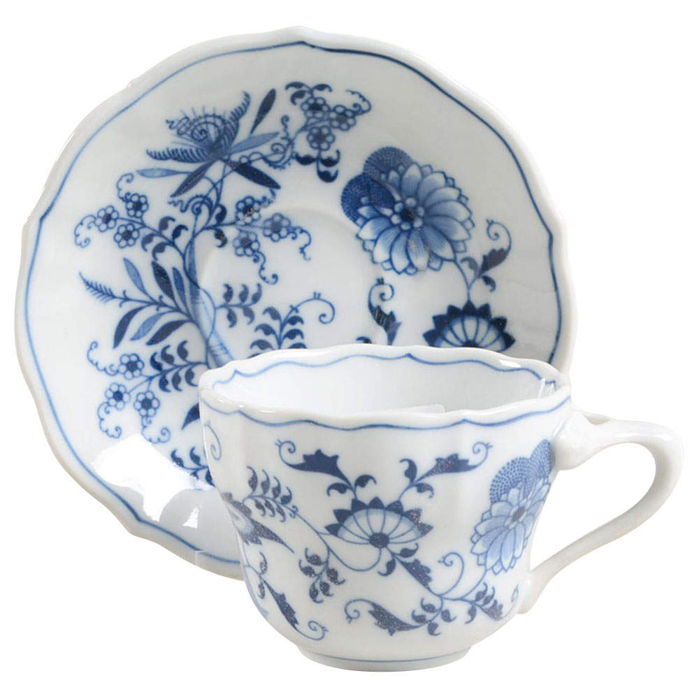 Blue Danube Flat Cup & Saucer Set by Blue Danube (Japan)-1