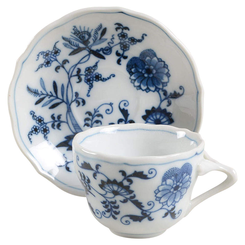 Blue Danube Flat Demitasse Cup & Saucer Set by Blue Danube (Japan)-1