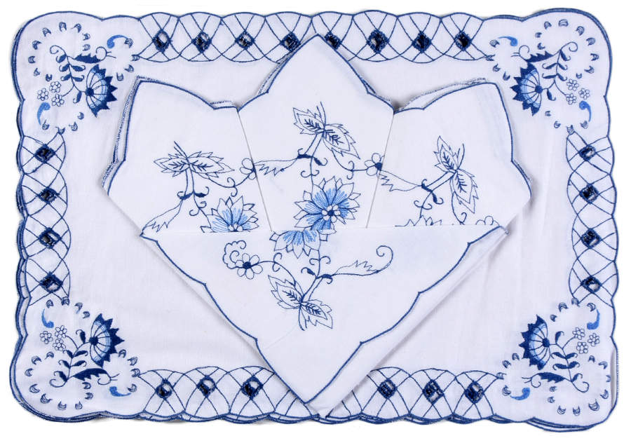 Blue Danube (4 Each) Placemat and Napkin Sets by Blue Danube (Japan)-1