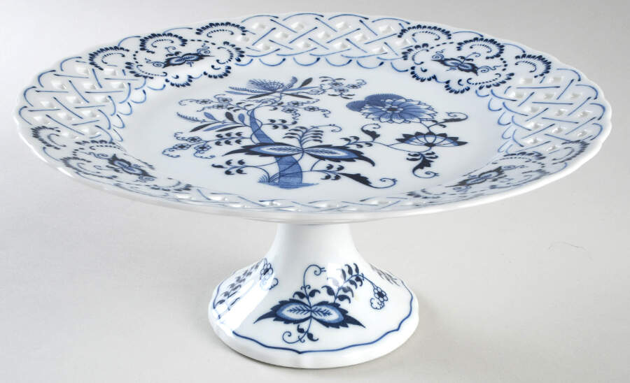 Blue Danube 10" Diameter Pierced Cake Stand by Blue Danube (Japan)-1