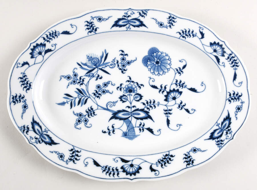 Blue Danube 13" Oval Serving Platter by Blue Danube (Japan)-1