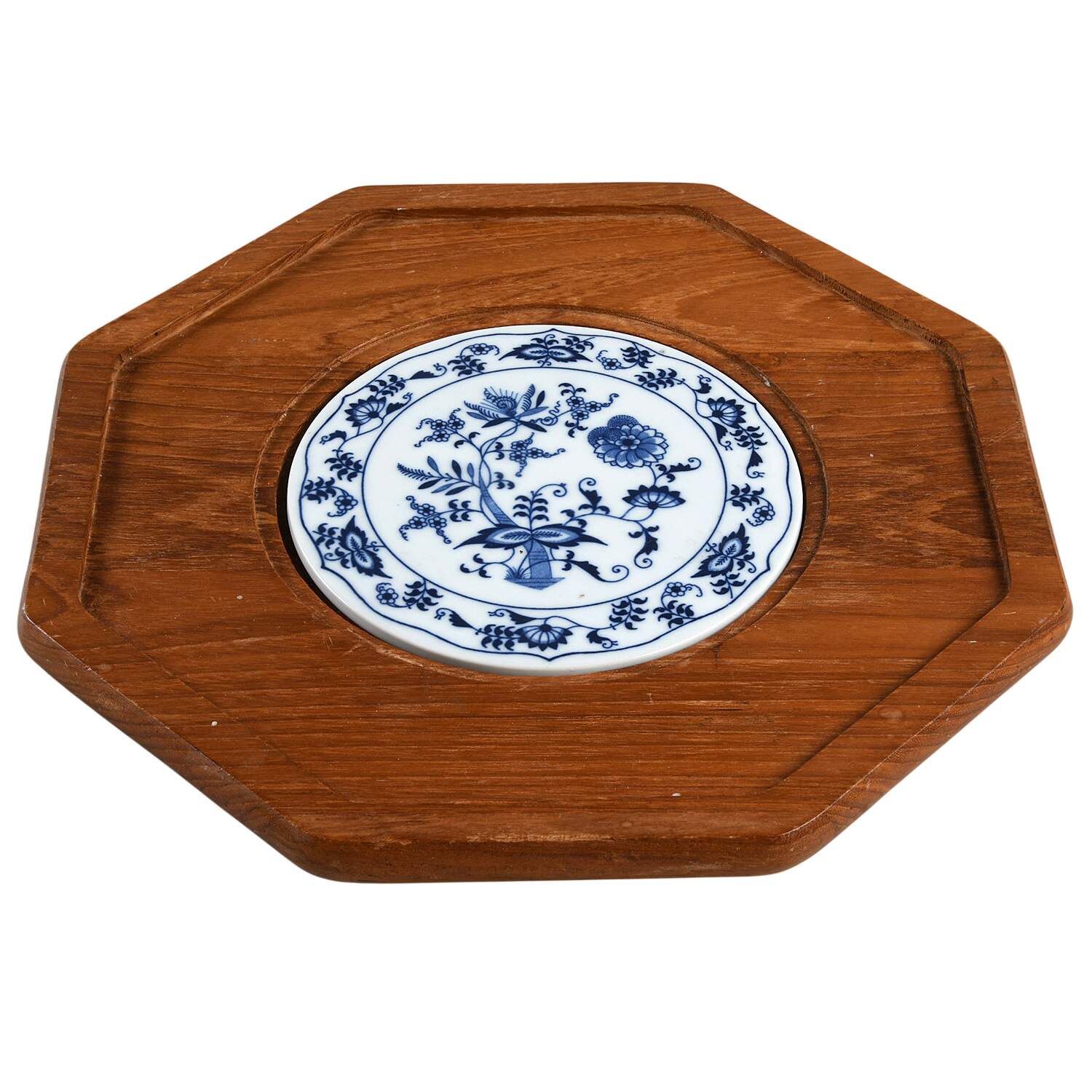 Blue Danube Octagonal Wood Cheese with Tile by Blue Danube (Japan)-1