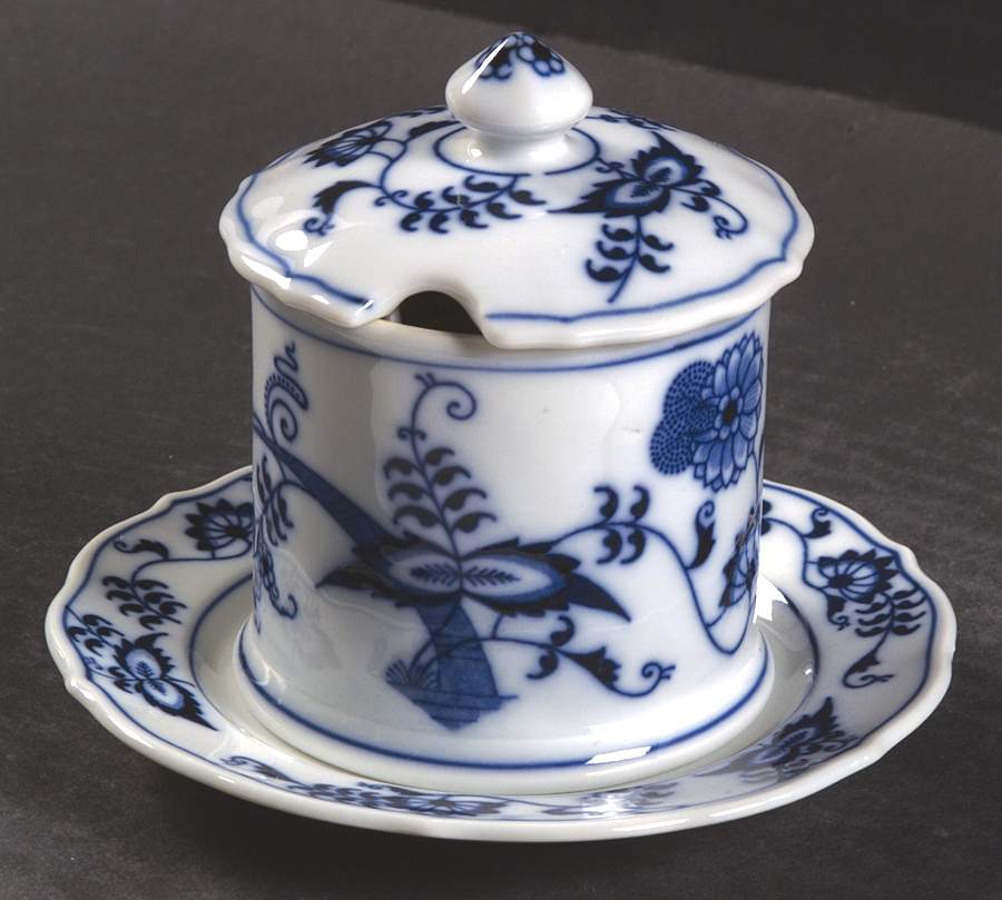 Blue Danube Jam/Jelly & Lid W/Underplate by Blue Danube (Japan)-1
