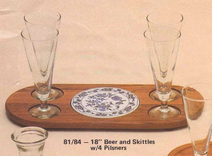 Blue Danube 18" Oval Wood Cheese/Beer w/Tile by Blue Danube (Japan)-1