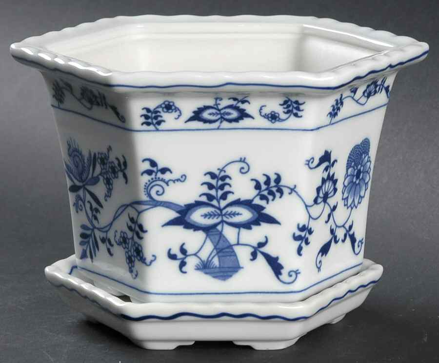 Blue Danube 3" Flower Pot & Underplate by Blue Danube (Japan)-1