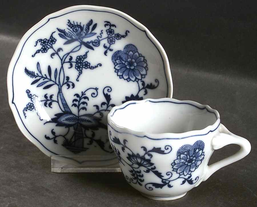 Blue Danube Flat Demitasse Cup & Saucer Set by Blue Danube (Japan)-1